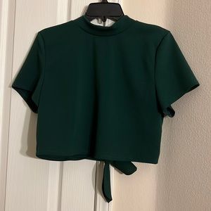 Green top open back